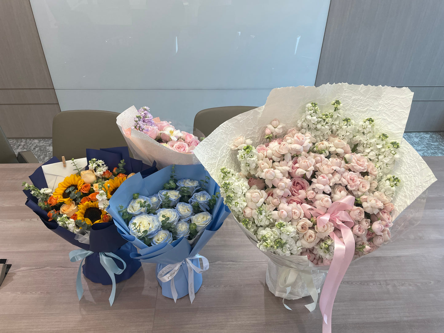 Large Bouquet of Pink Roses 粉玫瑰大花束 仙子之吻玫瑰花