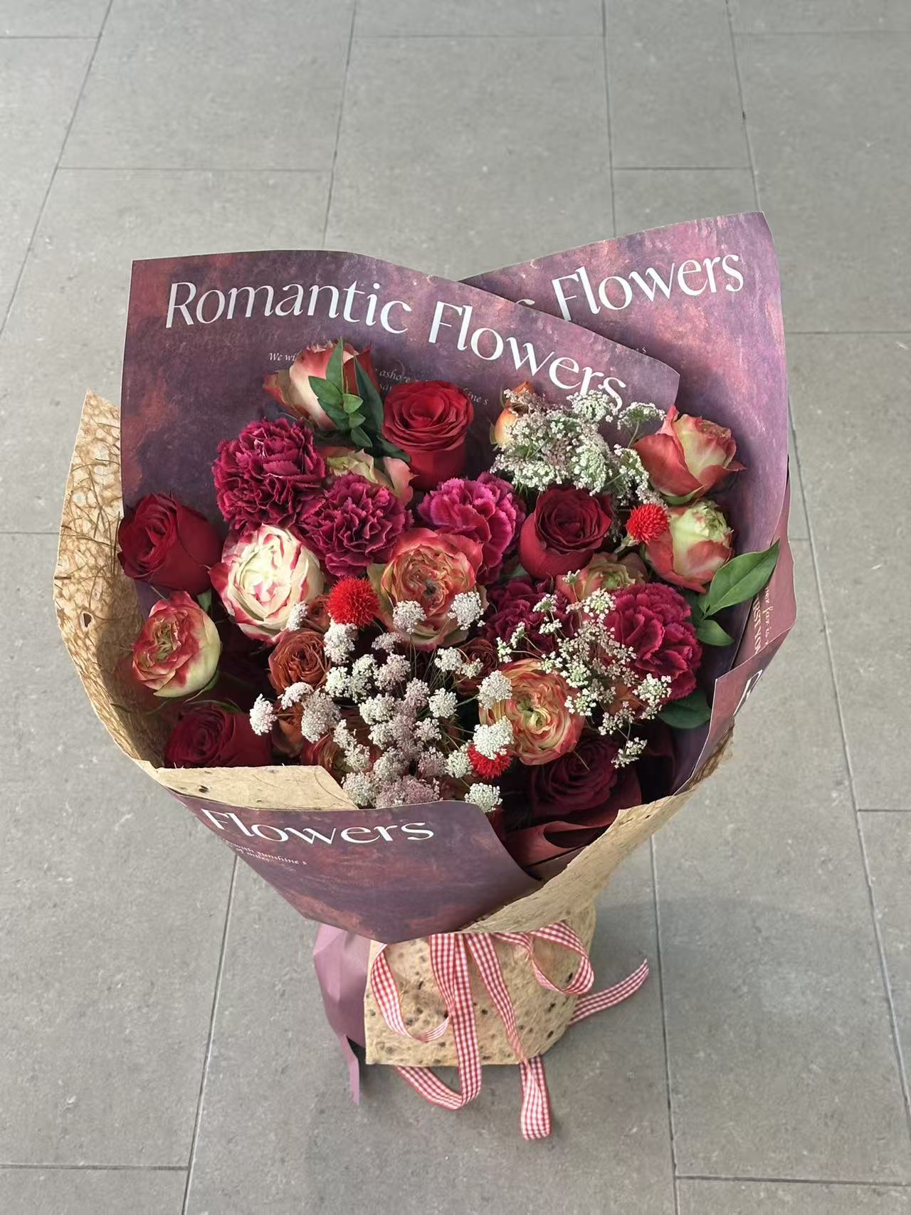 香港花店|Red Bouquet apple rose 蘋果紅玫瑰 即日鮮花