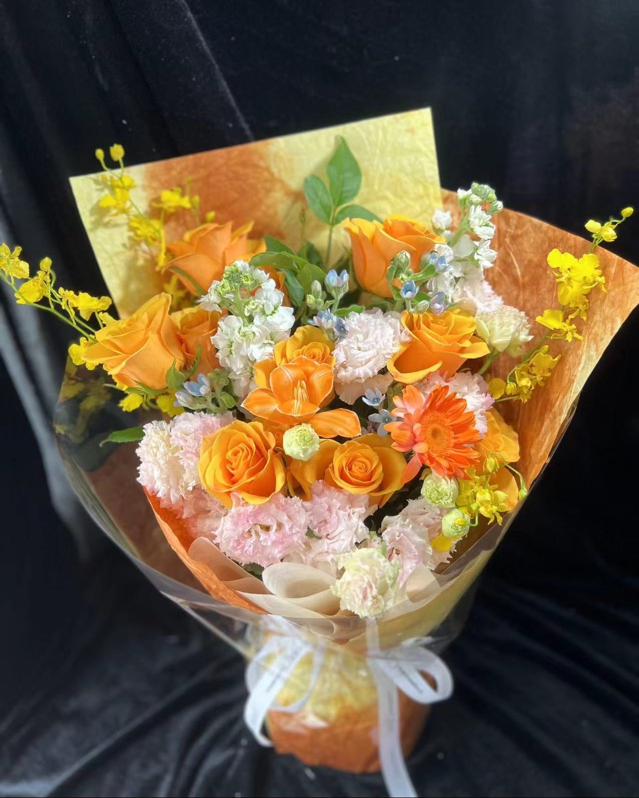 Orange Bouquet 橙色花束 輝煌玫瑰鮮花