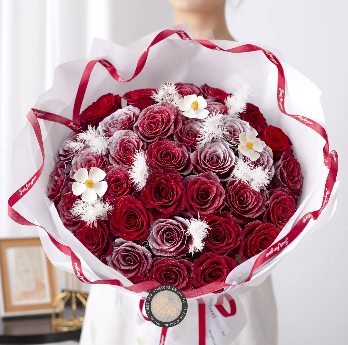 香港花店|Christmas flowers New Year flowers聖誕新年鮮花 紅玫瑰33枝 即日送貨