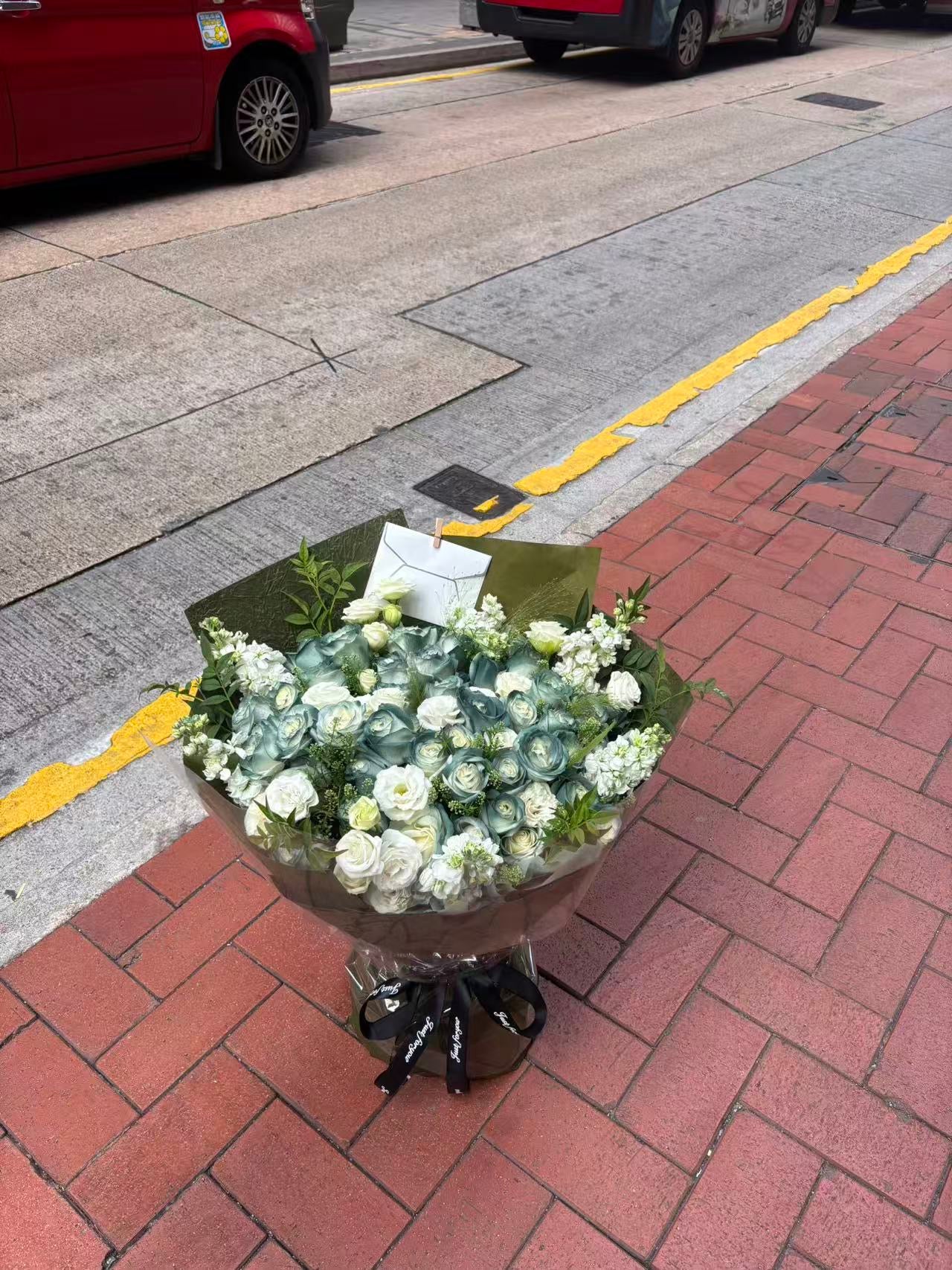 Green Rose Bouquet 綠玫瑰花束50枝綠色玫瑰鮮花