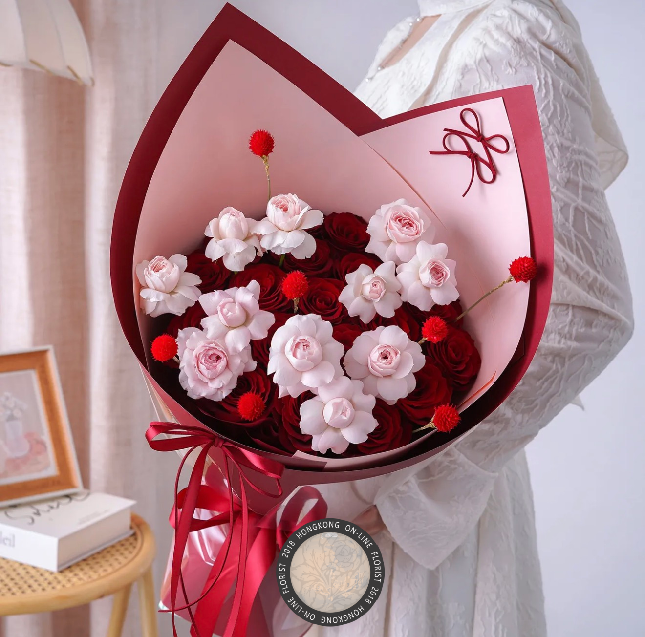 香港花店|Valentine's Day bouquets 紅玫瑰仙子鮮花 即日送貨