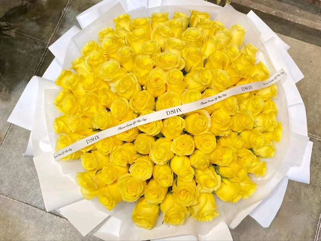 黃玫瑰鮮花Yellow Rose Bouquet 香港鮮花即日配送 33/52/99枝