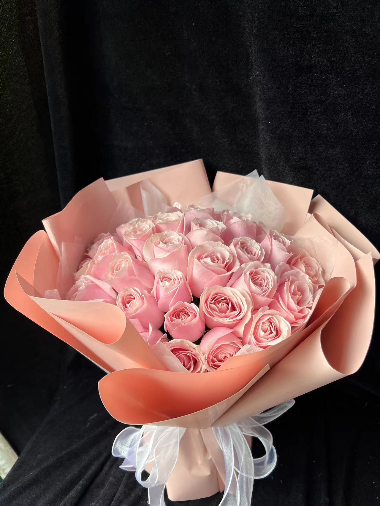 香港花店|Valentine's Day bouquets Pink Roses 情人節33朵粉玫瑰花束 即日送貨