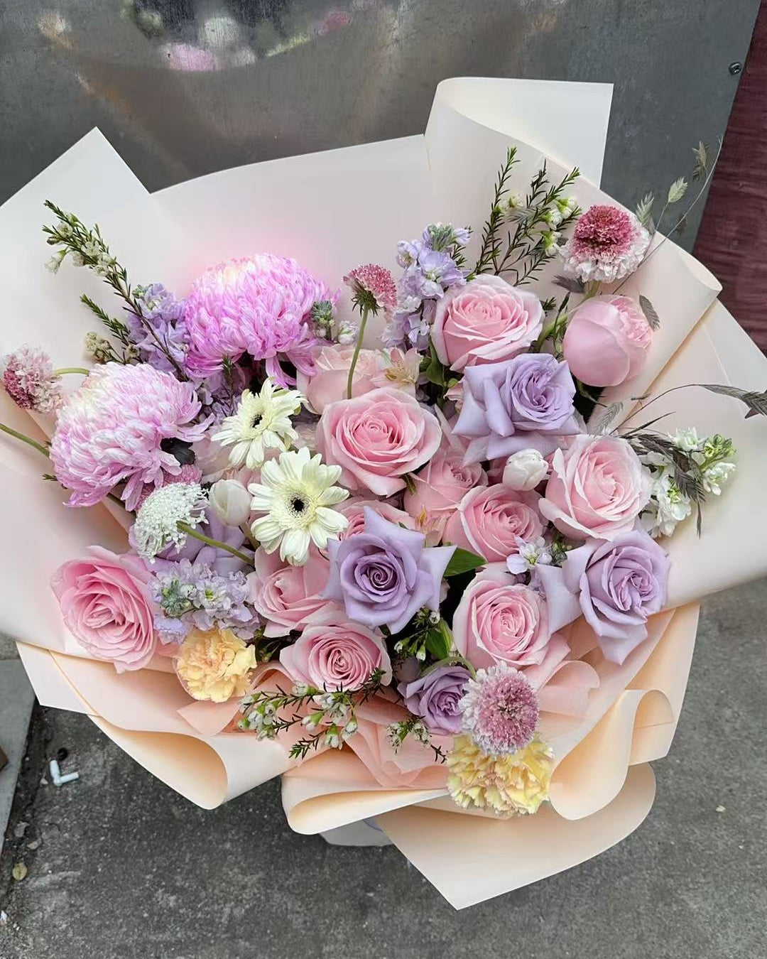 Purple Flower Bouquet 粉紫玫瑰花束