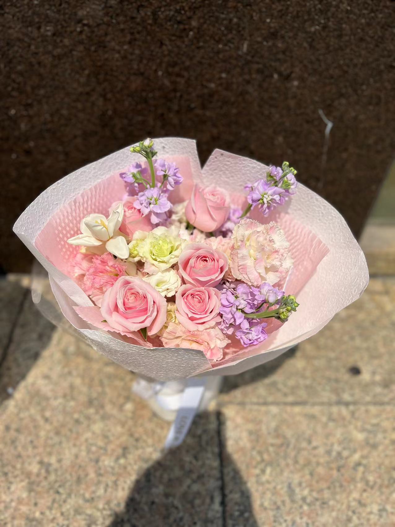 Small Pink Rose Bouquet 粉色小花束 粉玫瑰鬱金香