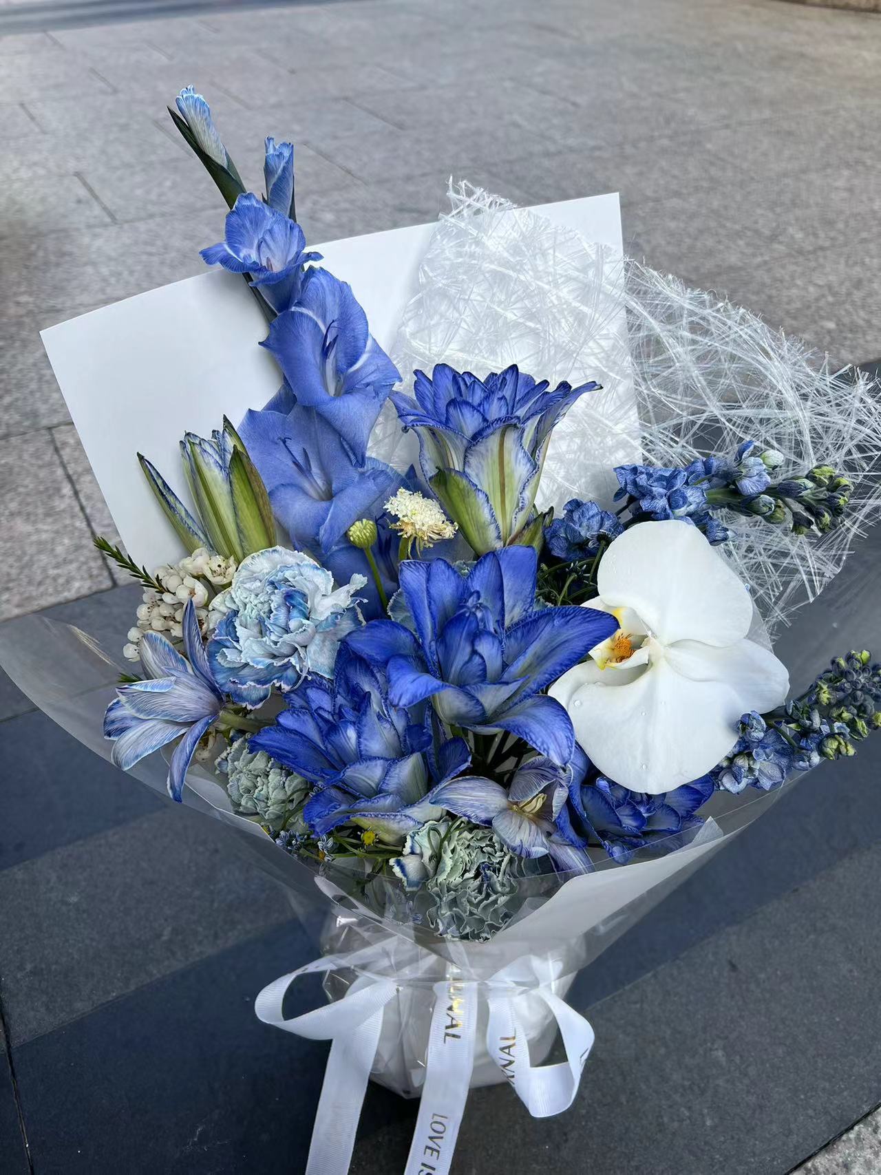 Dark blue bouquet深藍色鮮花 S 香港鮮花即日送貨b25