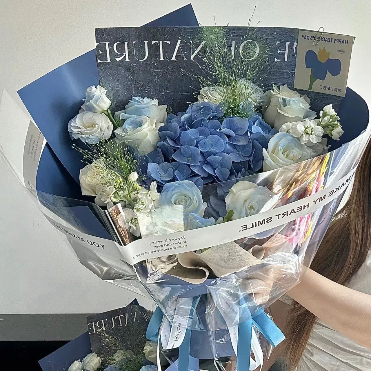 Blue Hydrangeas and Blue Roses S33