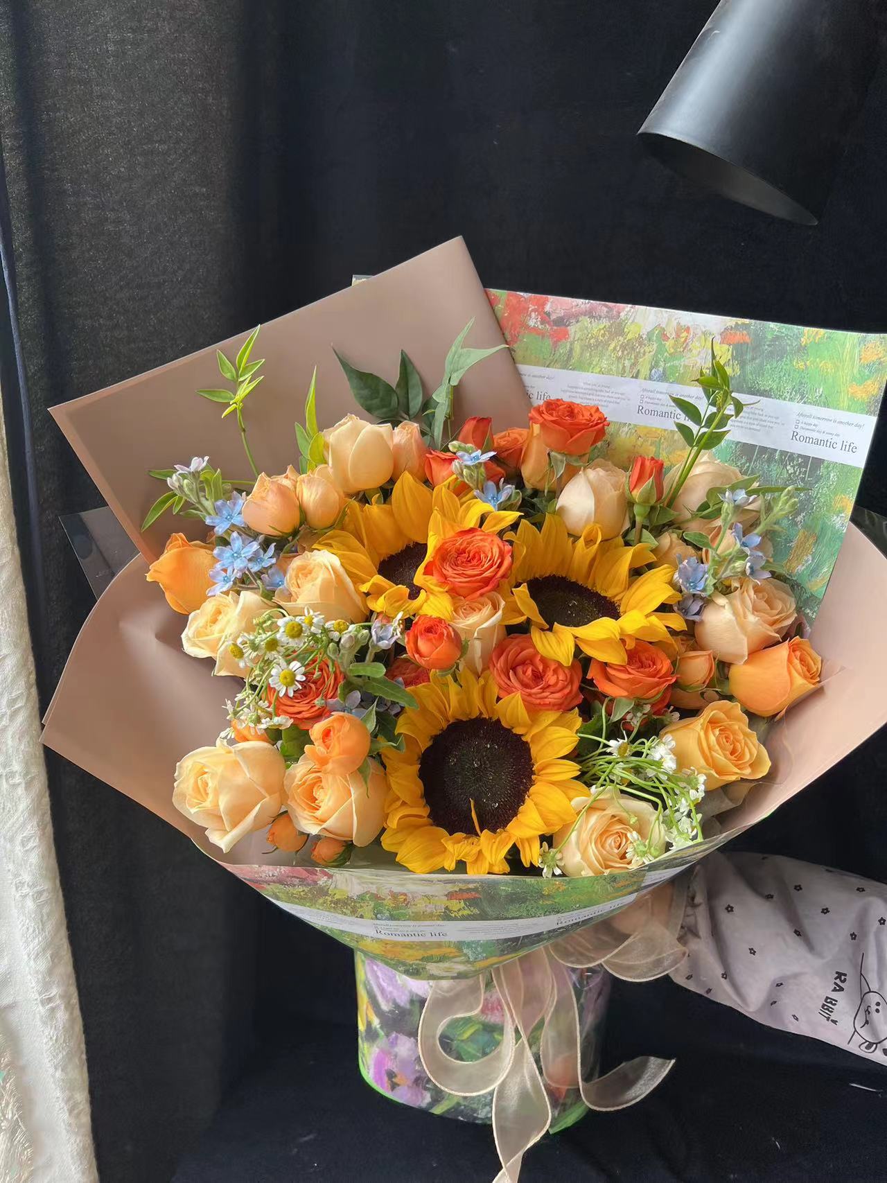 Sunflower bouquet Graduation bouquet 太陽花鮮花 5朵向日葵 畢業鮮花