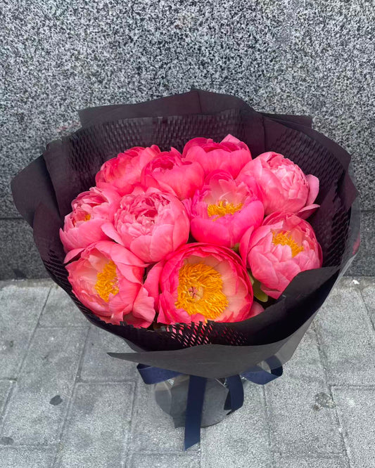 Red Peony Bouquet  10 Stems  紅色芍藥花束10枝