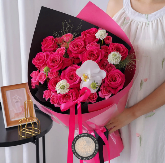 香港花店|Valentine's Day bouquets弗洛伊德玫瑰鮮花 即日送貨