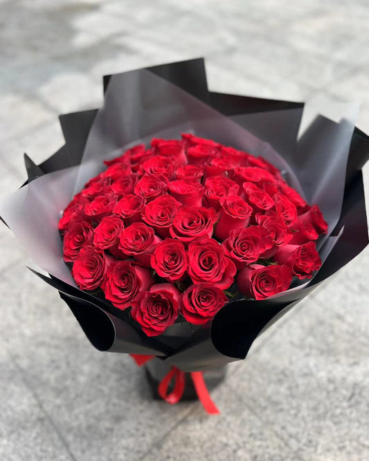 52 Red Rose Bouquet 紅玫瑰鮮花52枝  即日送貨