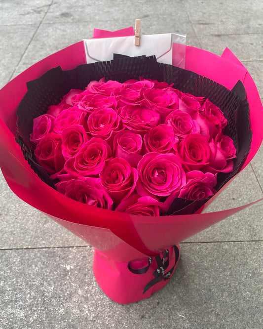 33 Freya Roses Bouquet 33朵弗洛伊德玫瑰花束 即日送貨