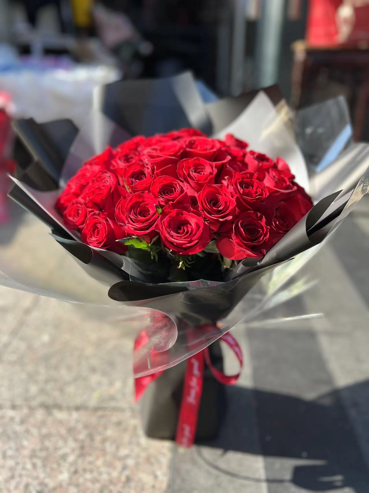 香港花店|紅玫瑰鮮花52枝 Red Rose Bouquet 即日送貨