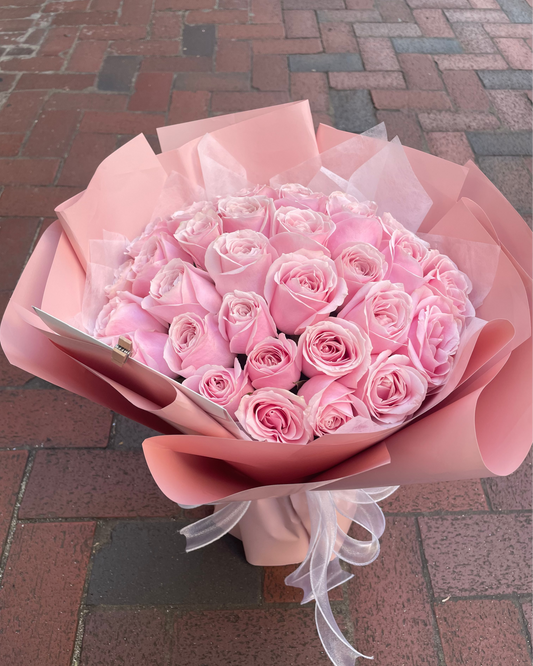 Pink Roses Bouquet 33朵粉紅玫瑰花束