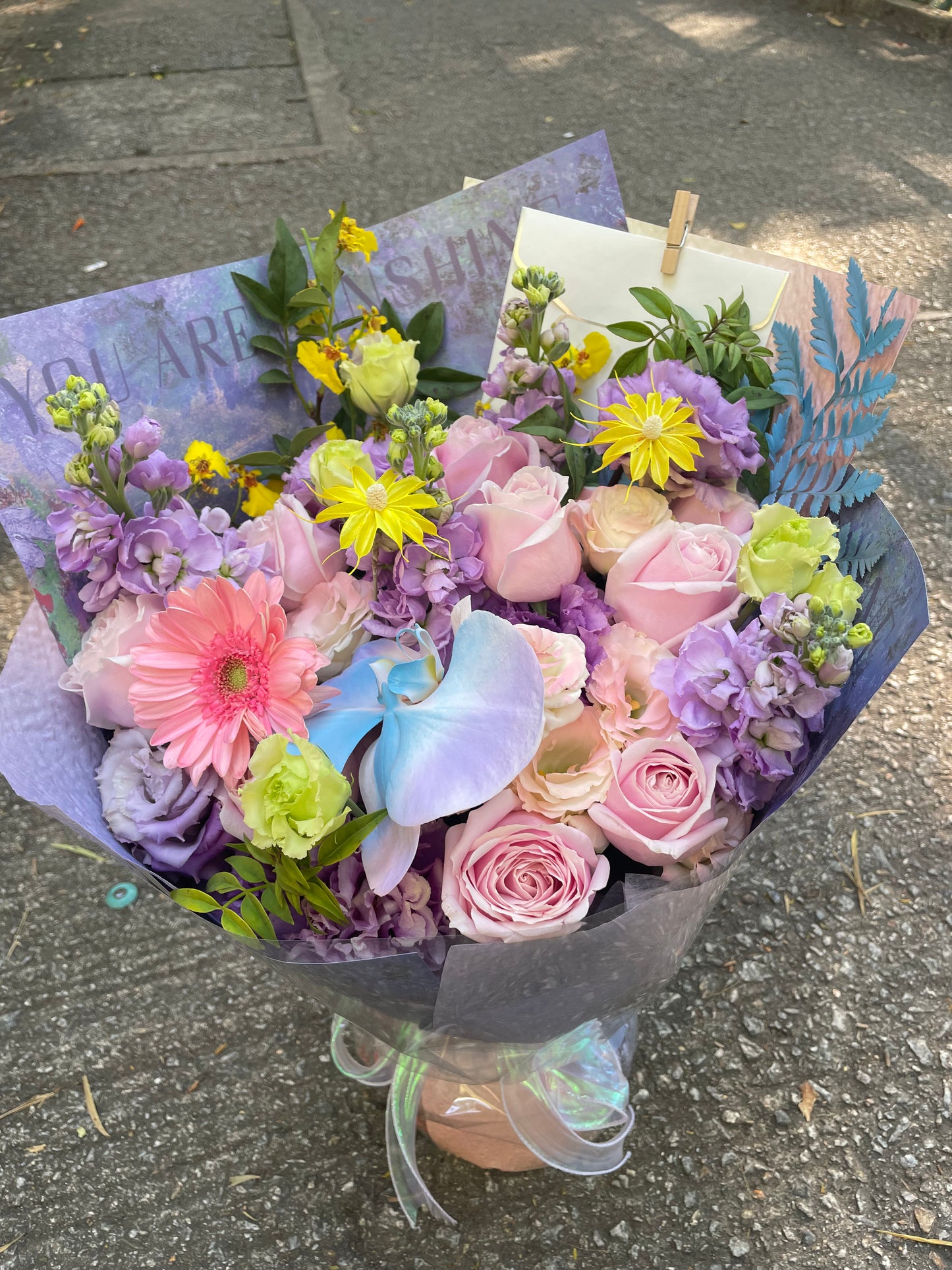 Pink Purple Bouquet粉紫色花束 蝴蝶蘭鮮花