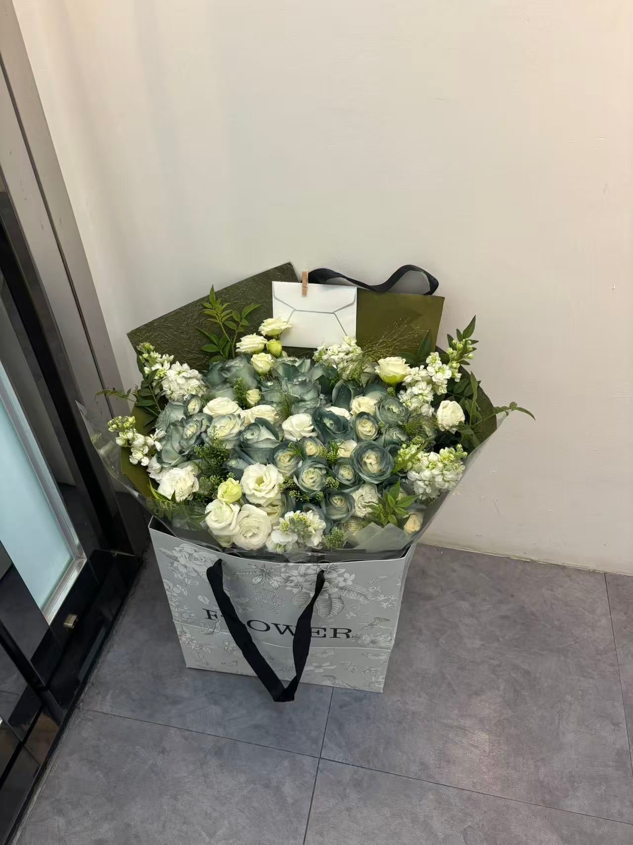 Green Rose Bouquet 綠玫瑰花束50枝綠色玫瑰鮮花