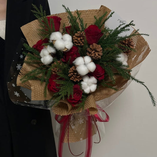 香港花店|Christmas flowers New Year flowers聖誕新年鮮花S3 即日送貨