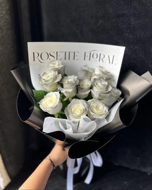 11pcs Knight Black Rose Bouquet 11枝騎士黑玫瑰