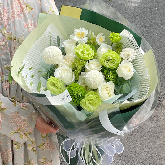 White Roses Real Flower S127