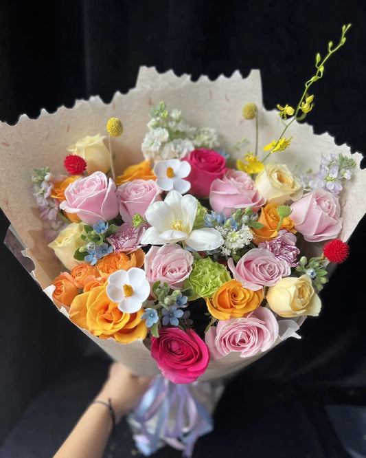 Orange bouquet 橙色花束 Orange Rose 橙色玫瑰  生日鮮花