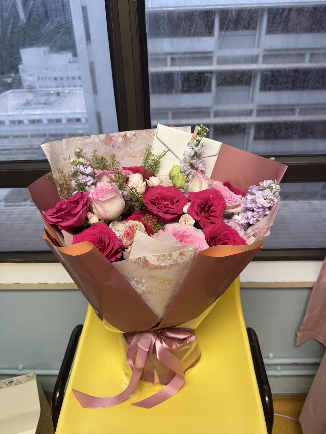 香港花店|Red Bouquet Freud Rose 粉紅玫瑰花束 即日鮮花