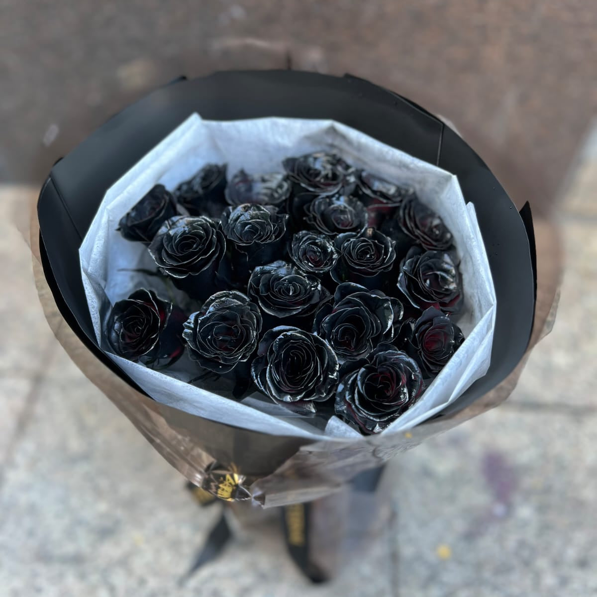 香港花店|Valentine's Day bouquets Black Roses 情人節19朵黑玫瑰花束 即日送貨