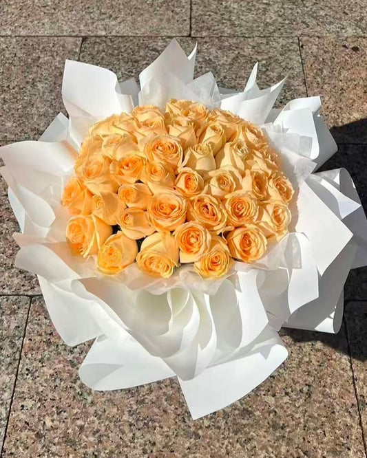 52pcs Champagne Roses 52朵香檳玫瑰