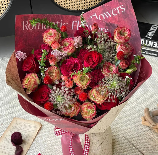 香港花店|Christmas and New Year flowers聖誕新年鮮花 蘋果玫瑰鮮花 即日送貨