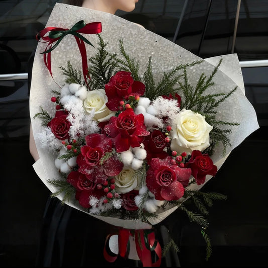 香港花店|Christmas and New Year flowers聖誕新年鮮花 s5 即日送貨