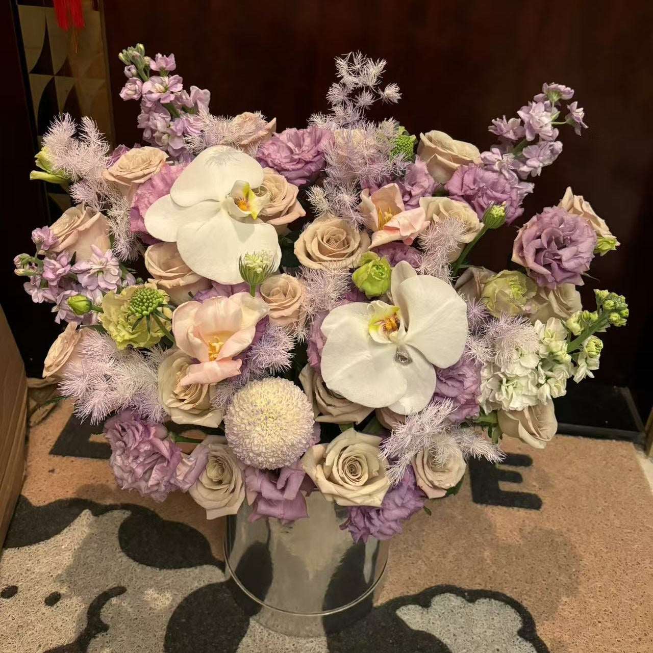 香港花店|Purple Rose Flower Box紫玫瑰花桶 紫色系花盒