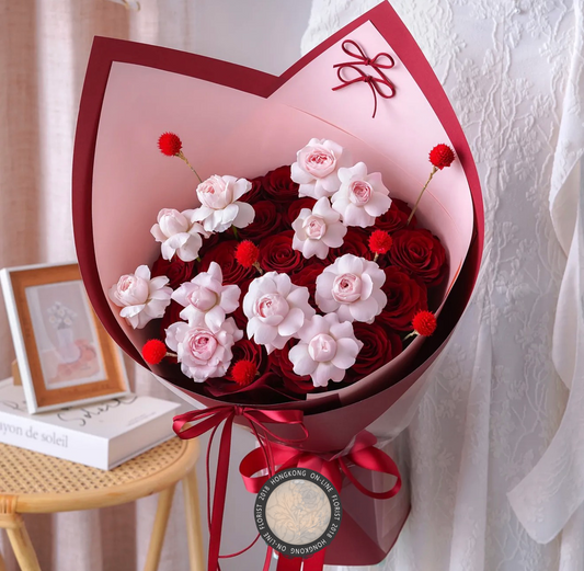 香港花店|Valentine's Day bouquets 紅玫瑰仙子鮮花 即日送貨