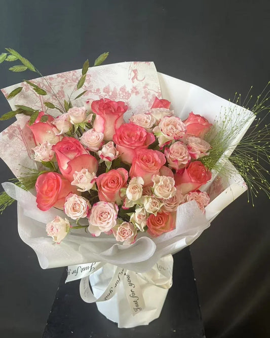 Red Bouquet red roses 粉紅玫瑰  即日鮮花