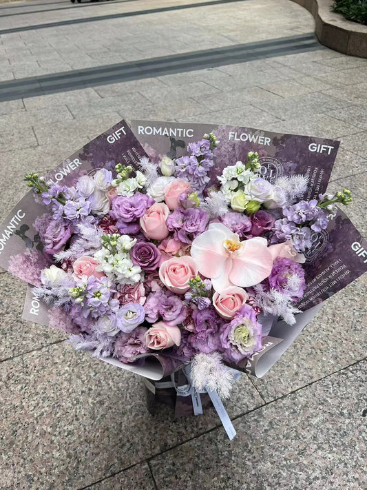 香港花店|Purple Rose Bouquet紫玫瑰花束 即日送貨 P32