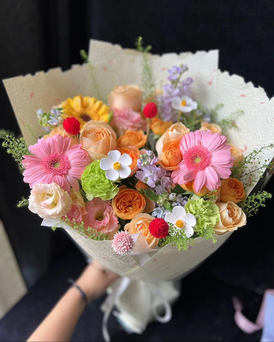 Orange Rose Bouquet 橙玫瑰弗朗花 即日鮮花