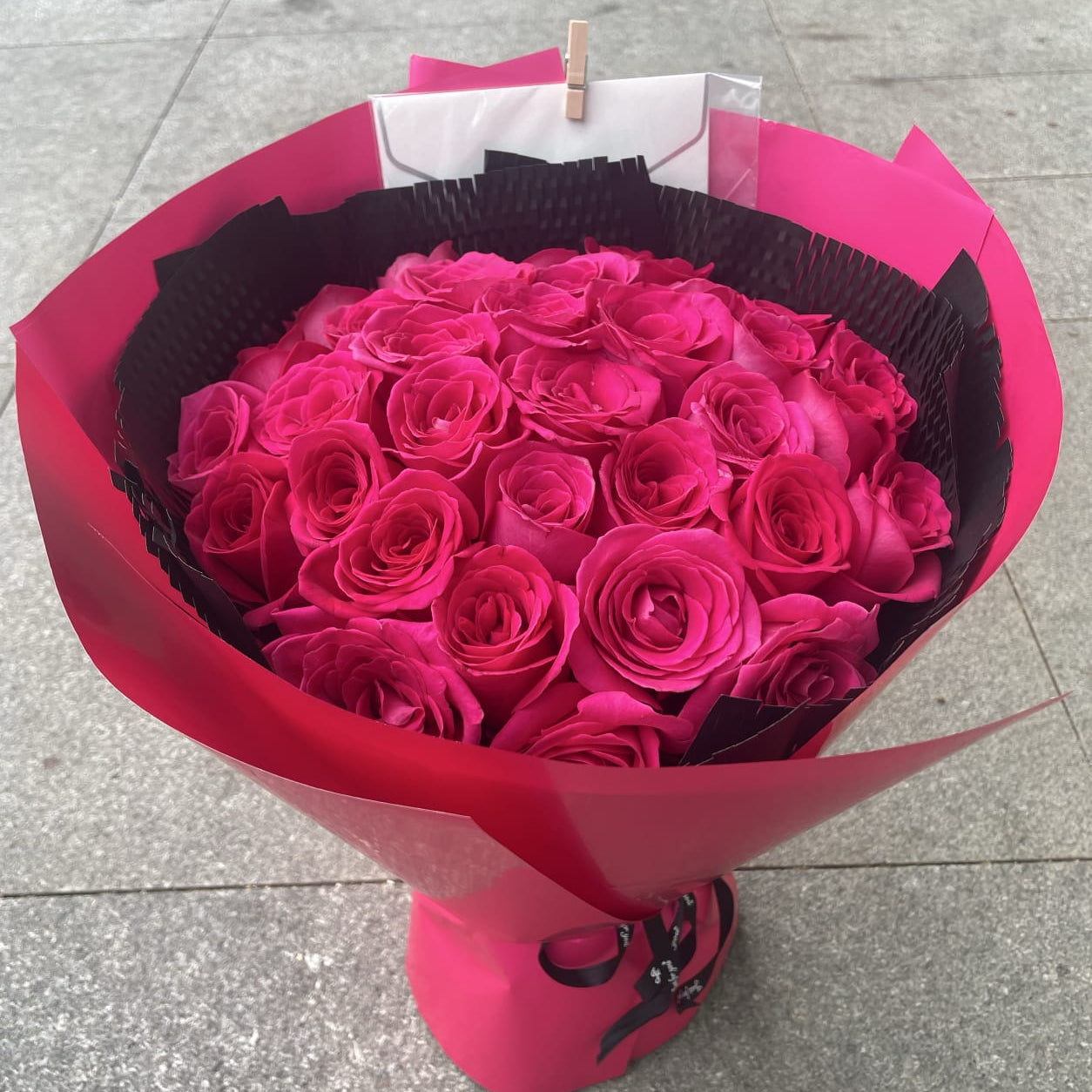 香港花店|Valentine's Day bouquets Floyd Roses 情人節33朵弗洛伊德玫瑰花束 即日送貨
