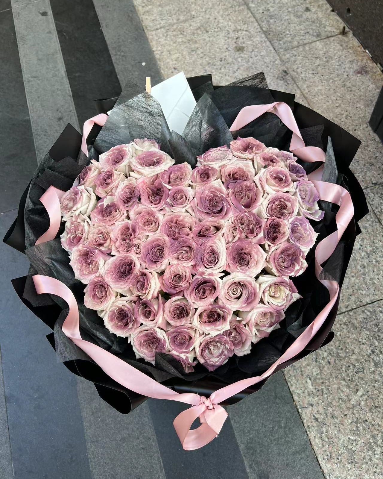 52 Plum Jam Heart Rose Bouquet 52朵烏梅子醬心形玫瑰鮮花