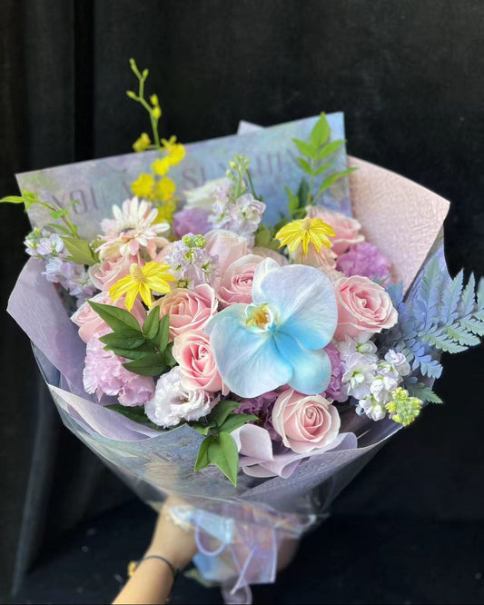 Pink Purple Bouquet粉紫色花束 蝴蝶蘭鮮花
