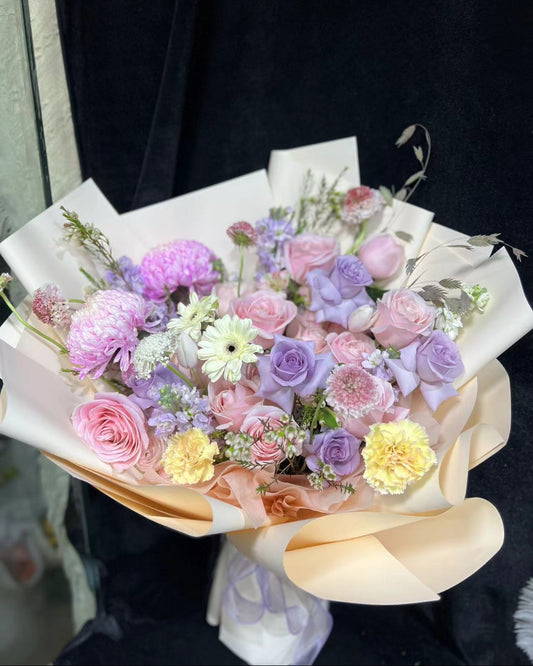 Purple Flower Bouquet 粉紫玫瑰花束