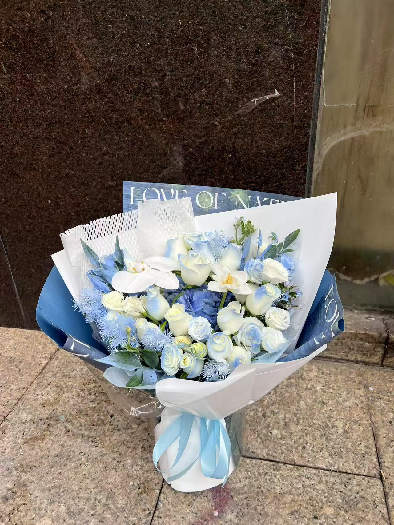 Blue bouquets藍色系花束 香港鮮花即日送貨b21