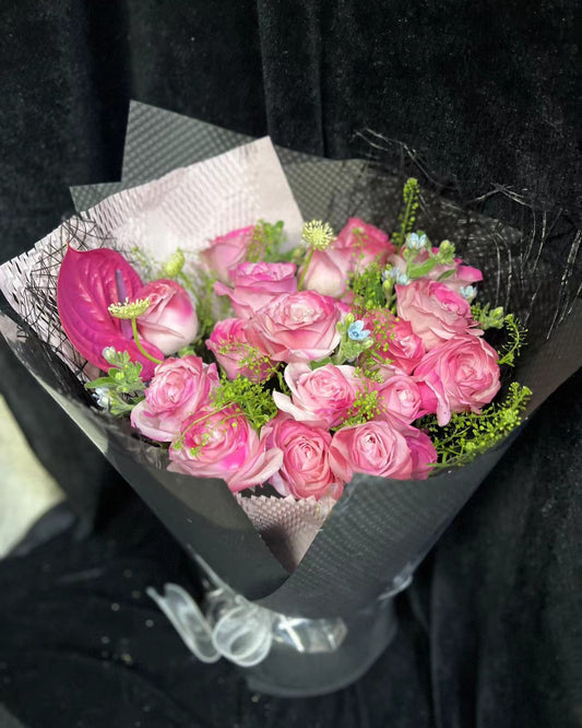 Red Bouquet red roses 染色紅玫瑰 新年鮮花