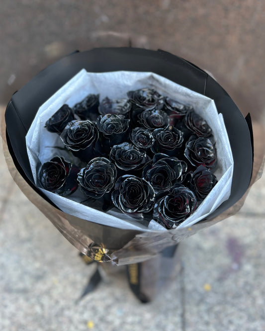 19 Black Roses Bouquet 19朵黑玫瑰花束