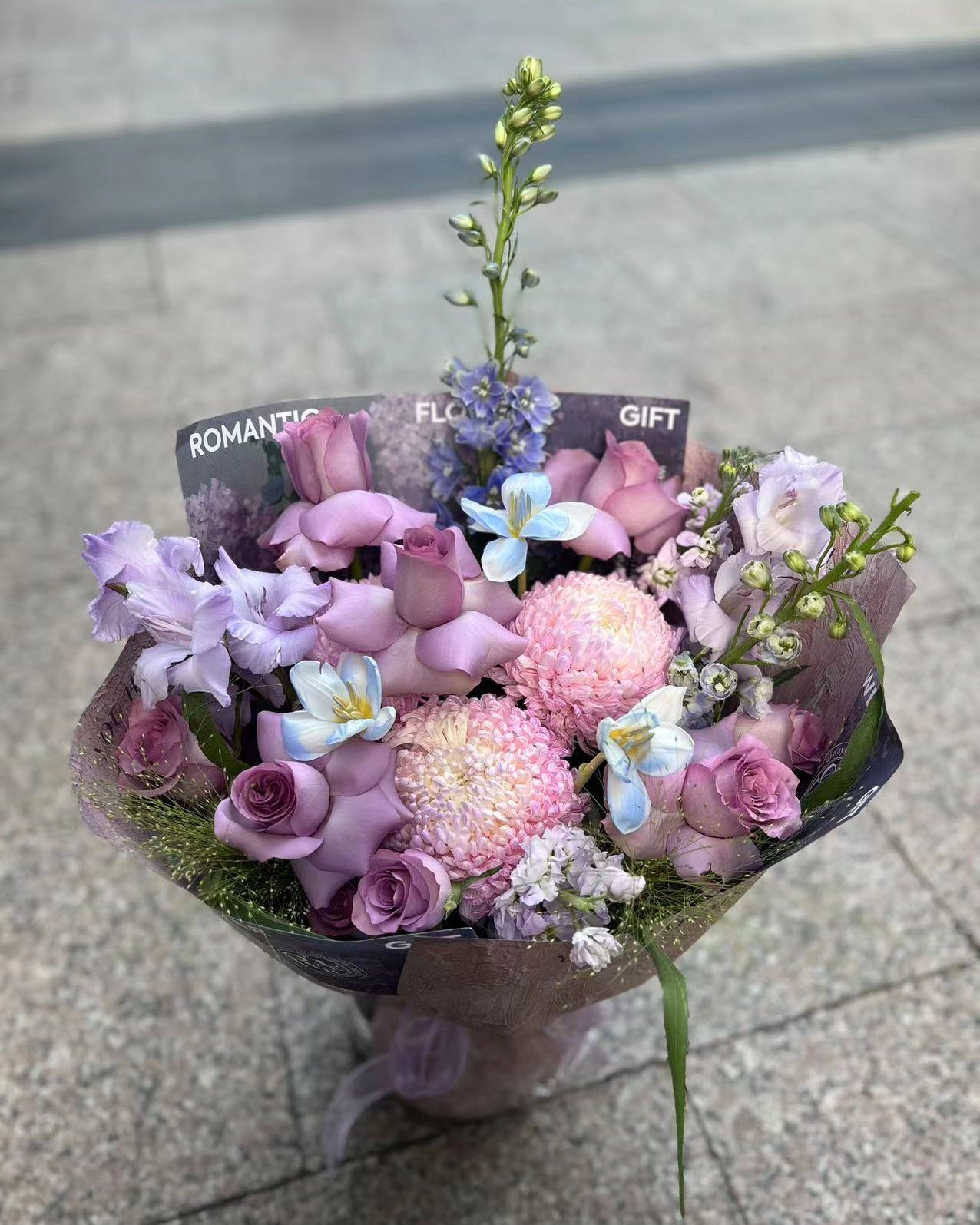 鬱金香紫羅蘭混搭花束香港鮮花即日配送