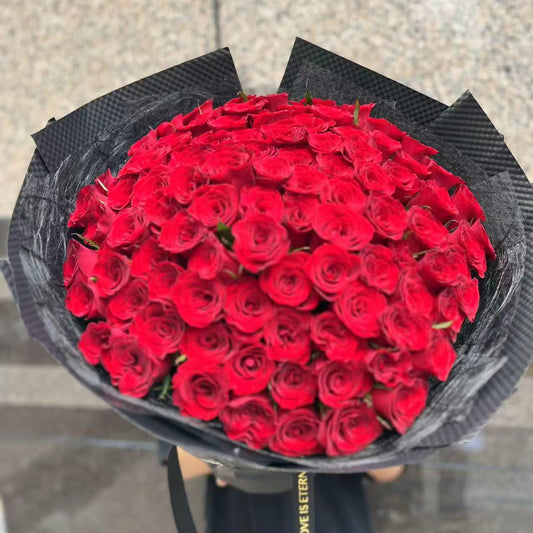 香港花店| 99Rose Bouquet 99枝紅玫瑰鮮花 求婚鮮花