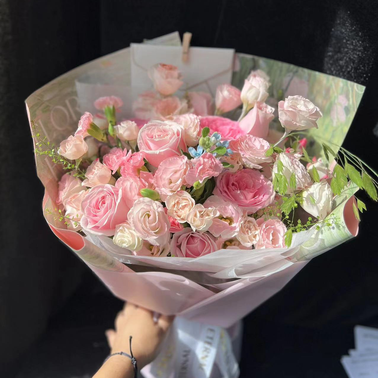 香港花店|Pink Bouquet 粉玫瑰鮮花 即日送貨